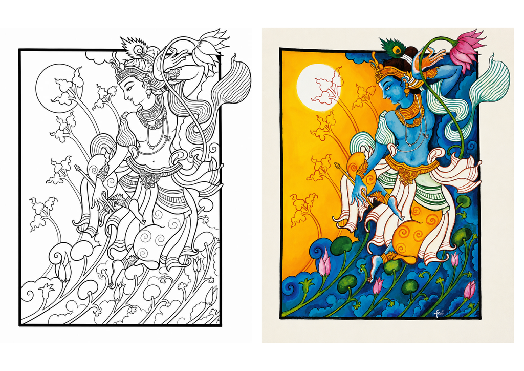 Aalola Krishna Canvas Painting Kit