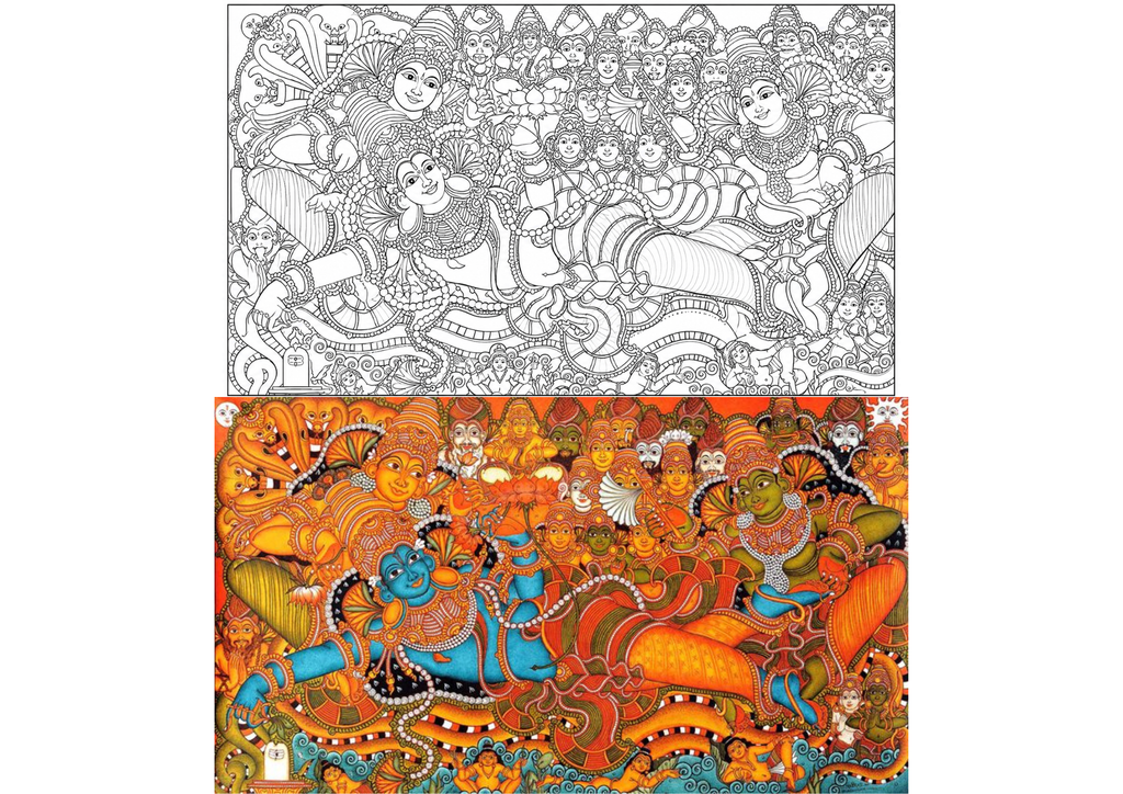Anathashayanam Canvas Painting Kit