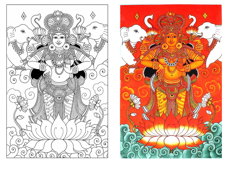 Goddess Lakshmi Canvas Painting Kit