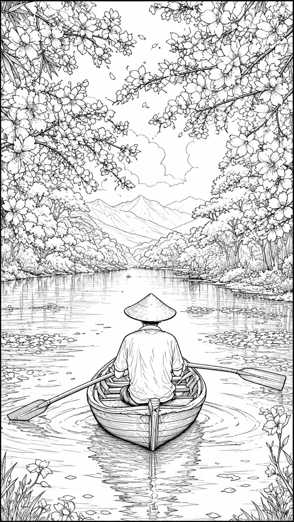 Boat Portrait Canvas Painting Sketch ONLY