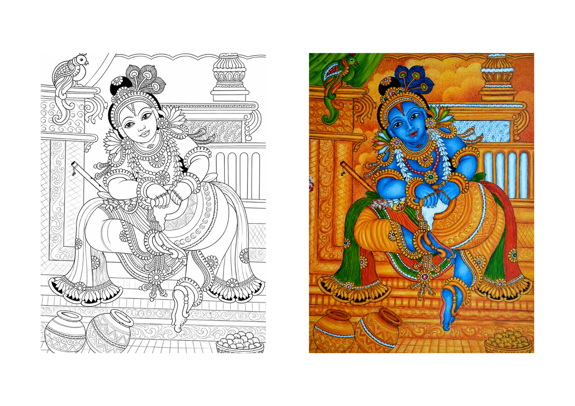Unnikannan Canvas Painting Sketch