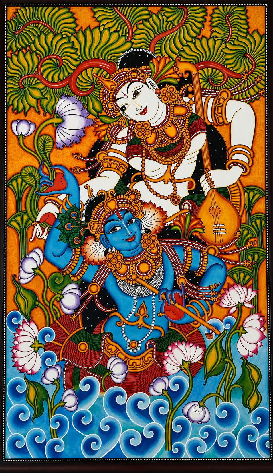 Krishna Radha Mural Canvas Painting Kit