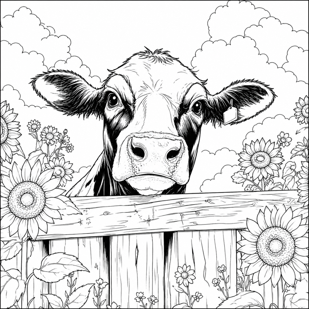 Cow Scenery Canvas Painting Kit