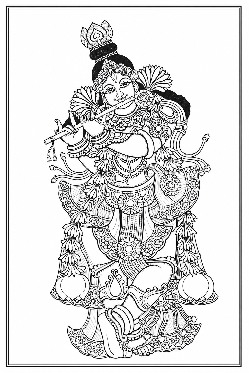 Murali Krishnan Canvas Painting Sketch ONLY