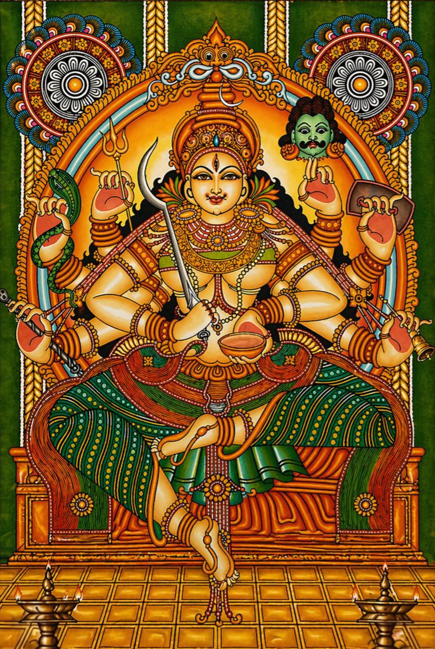 Kali Devi Canvas Painting Sketch ONLY