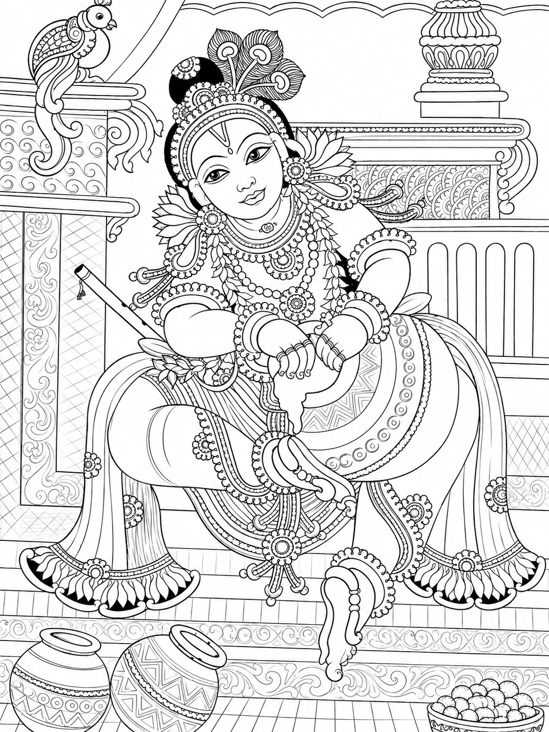 Unnikannan Canvas Painting Sketch