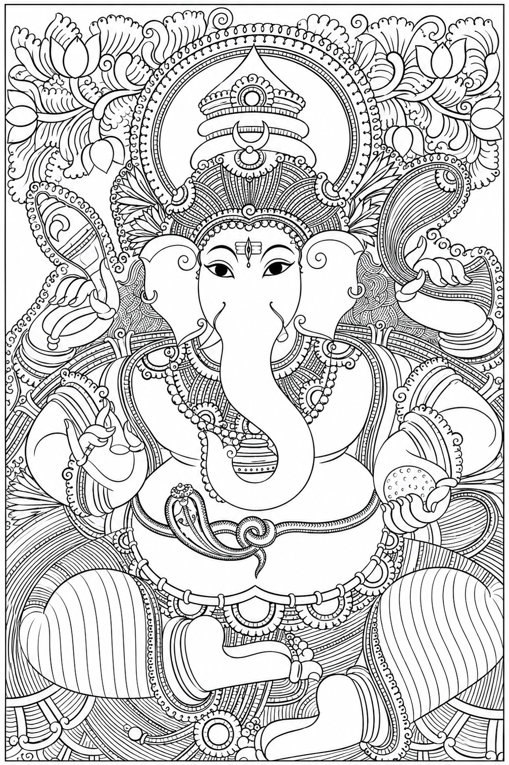 Ganapathi Canvas Painting Sketch Kit