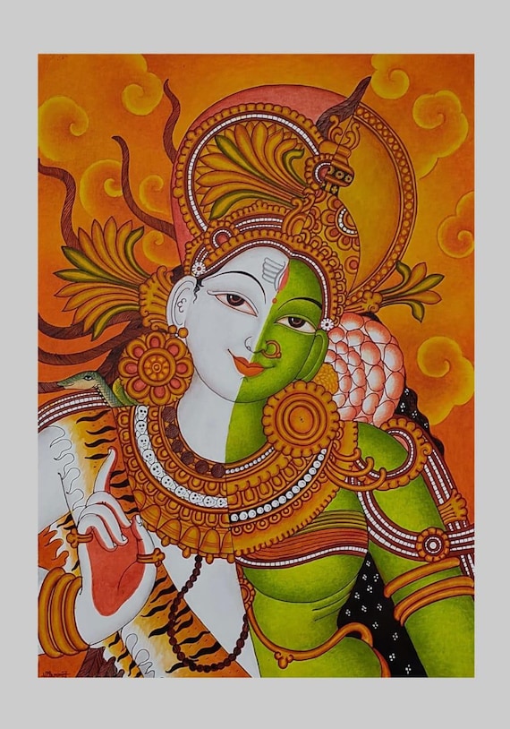 Siva Parvathy Canvas Painting Kit
